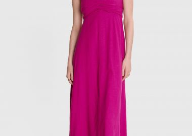 Φόρεμα μακρύ με σχέδιο στο μπούστο - 5206634931665 -  - 