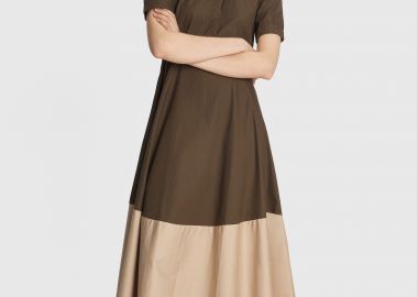 Φόρεμα μακρύ ποπλίνα δίτονο - 5206634955166 -  - 