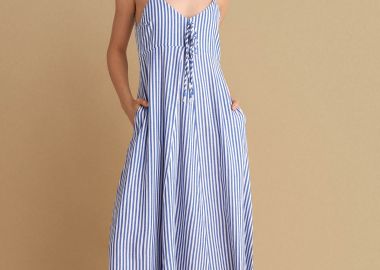 Φόρεμα μακρύ ριγέ - 5206634956651 -  - 