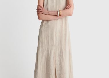 Φόρεμα μάξι αμάνικο με τσέπες - 5206179125062 -  - 