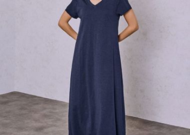 Φόρεμα μάξι από βαμβάκι SQ9489.8998+6 - Celestino - 