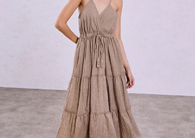 Φόρεμα μάξι από βαμβάκι SQ9844.8121+3 - Celestino - 