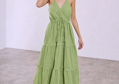 Φόρεμα μάξι από βαμβάκι SQ9844.8121+5 - Celestino - 