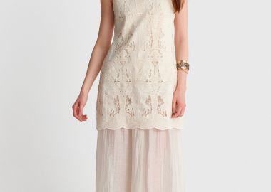 Φόρεμα μάξι boho chic με δαντέλα - 5206179091008 -  - 