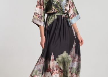 Φόρεμα Maxi Εμπριμέ Με Ζώνη -  - 