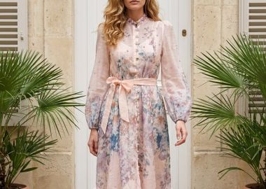 Φόρεμα Maxi Floral Με Στρας Και Ζώνη -  - 