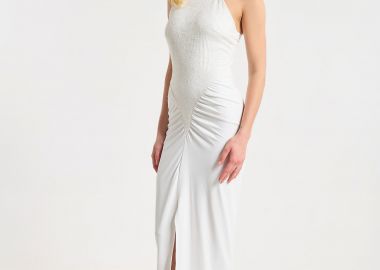 Φόρεμα Maxi Halter Με Δαντέλα & Σκίσιμο -  - 