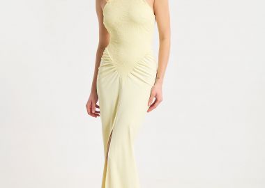 Φόρεμα Maxi Halter Με Δαντέλα & Σκίσιμο -  - 