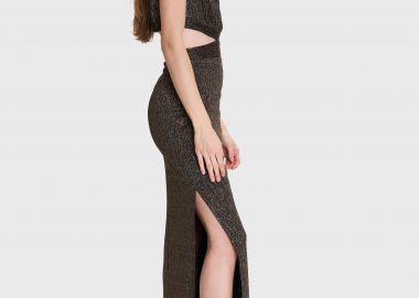 Φόρεμα μάξι lurex με cut out - 5206179101431 -  - 