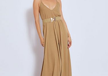 Φόρεμα μάξι με χιαστί λεπτομέρειες SN8011.8535+2 - Celestino - 