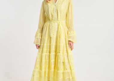 Φόρεμα Μάξι Με Δαντέλα & Ζώνη -  - 