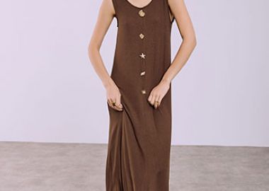 Φόρεμα μάξι με διακοσμητικά στοιχεία SQ9844.8605+2 - Celestino - 