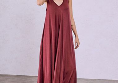 Φόρεμα μάξι με καμπύλη στο τελείωμα SQ7587.8011+4 - Celestino - 