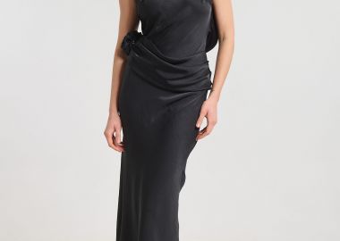 Φόρεμα Maxi Με Καρφίτσα Και Ανοιχτή Πλάτη -  - 