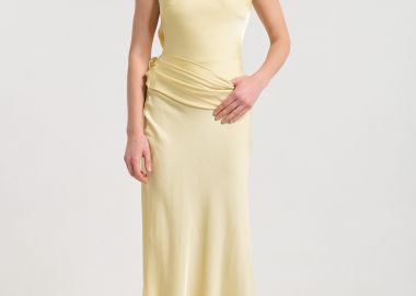 Φόρεμα Maxi Με Καρφίτσα Και Ανοιχτή Πλάτη -  - 