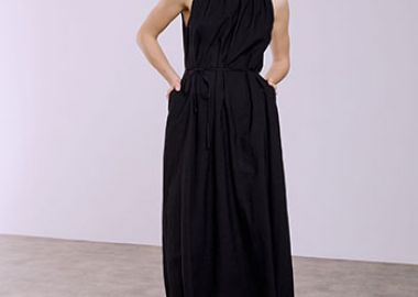 Φόρεμα μάξι με λινό SQ7633.8299+1 - Celestino - 