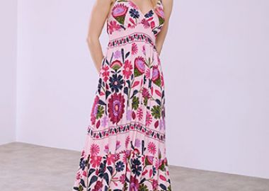 Φόρεμα μάξι με λουλούδια SQ9844.8537+3 - Celestino - 