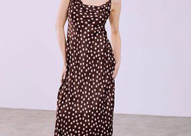 Φόρεμα μάξι με πουά SQ7629.8305+2 - Celestino - 