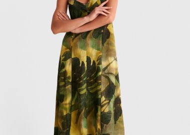Φόρεμα μάξι με tropical print - 5206179127776 -  - 