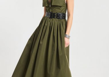 Φόρεμα Maxi Με Ζώνη & Τσέπες Με Φερμουάρ -  - 