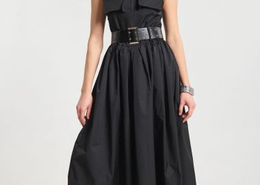 Φόρεμα Maxi Με Ζώνη & Τσέπες Με Φερμουάρ -  - 