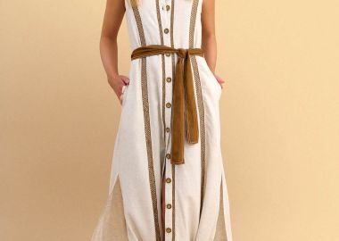 Φόρεμα μάξι με ζώνη - 5206179097000 -  - 