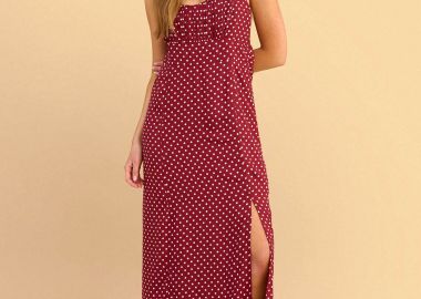 Φόρεμα μάξι πουά - 5206179098175 -  - 