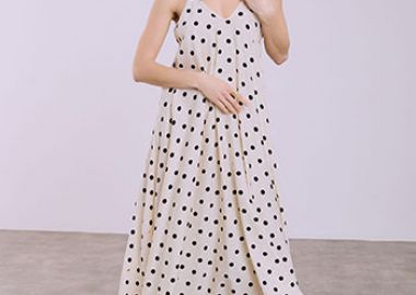 Φόρεμα μάξι πουά SQ7633.8569+1 - Celestino - 