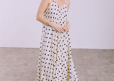 Φόρεμα μάξι πουά SQ7633.8569+3 - Celestino - 