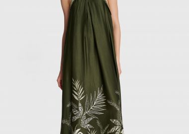 Φόρεμα μάξι σατέν εμπριμέ - 5206634950871 -  - 