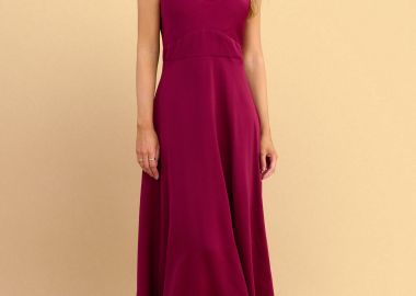 Φόρεμα μάξι σατέν ντραπέ - 5206179132800 -  - 