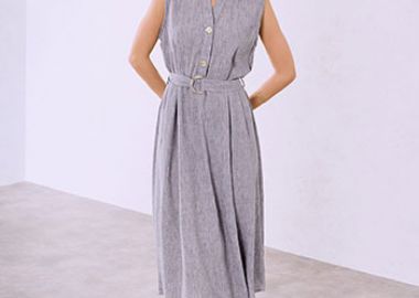 Φόρεμα με ανάγλυφα κουμπιά SQ7578.8527+1 - Celestino - 