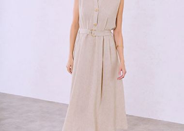 Φόρεμα με ανάγλυφα κουμπιά SQ7578.8527+2 - Celestino - 