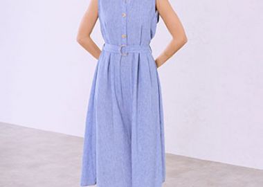 Φόρεμα με ανάγλυφα κουμπιά SQ7578.8527+3 - Celestino - 