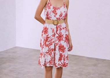 Φόρεμα με βολάν στο τελείωμα SQ9844.8139+1 - Celestino - 