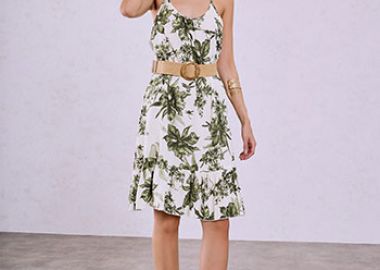 Φόρεμα με βολάν στο τελείωμα SQ9844.8139+4 - Celestino - 