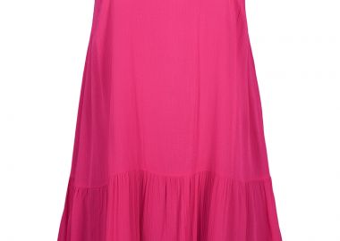 Φόρεμα με βολάν τελείωμα σε φουξ χρώμα -  - 