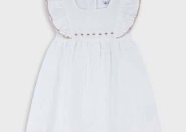 Φόρεμα με κέντημα - Εκρού 14-226413-7 - energiers - 