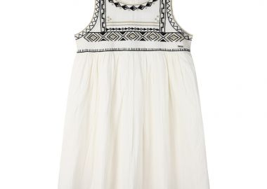 Φόρεμα με κέντημα για κορίτσι - Εκρού 16-225215-7 - energiers - 