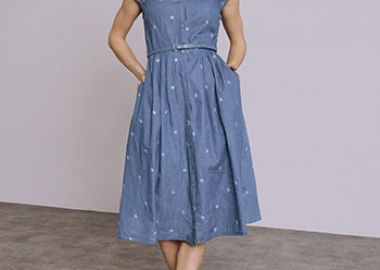 Φόρεμα με κέντημα λουλούδια SQ7999.8675+2 - Celestino - 