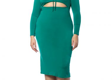 Φόρεμα με keyhole στο μπούστο σε πράσινο χρώμα -  - 