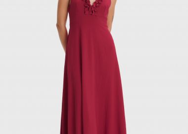 Φόρεμα με λεπτομέρειες στο ντεκολτέ - 5206634900753 -  - 