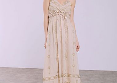 Φόρεμα με μεταλλιζέ κεντήματα SQ7633.8215+4 - Celestino - 