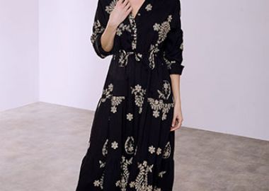 Φόρεμα με μεταλλιζέ κεντήματα SQ7948.8279+3 - Celestino - 