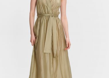 Φόρεμα με ντεκολτέ και ζώνη - 5206634948649 -  - 