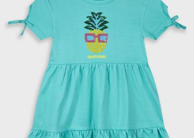 Φόρεμα με παγιέτες για κορίτσι - ΣΜΑΡΑΓΔΙ 15-225349-7 - energiers - 