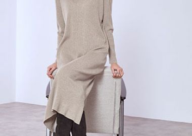 Φόρεμα με strass στον γιακά SQ7642.8618+3 - Celestino - 