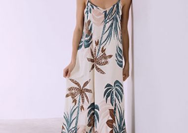 Φόρεμα με τροπικό μοτίβο SQ7633.8467+2 - Celestino - 