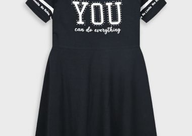 Φόρεμα με τύπωμα για κορίτσι - ΜΑΥΡΟ 16-225247-7 - energiers - 