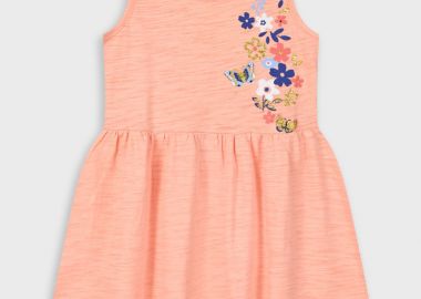 Φόρεμα με τύπωμα για κορίτσι - Σομόν 15-225345-7 - 15-225345-7-1-y-2-somon - energiers - 